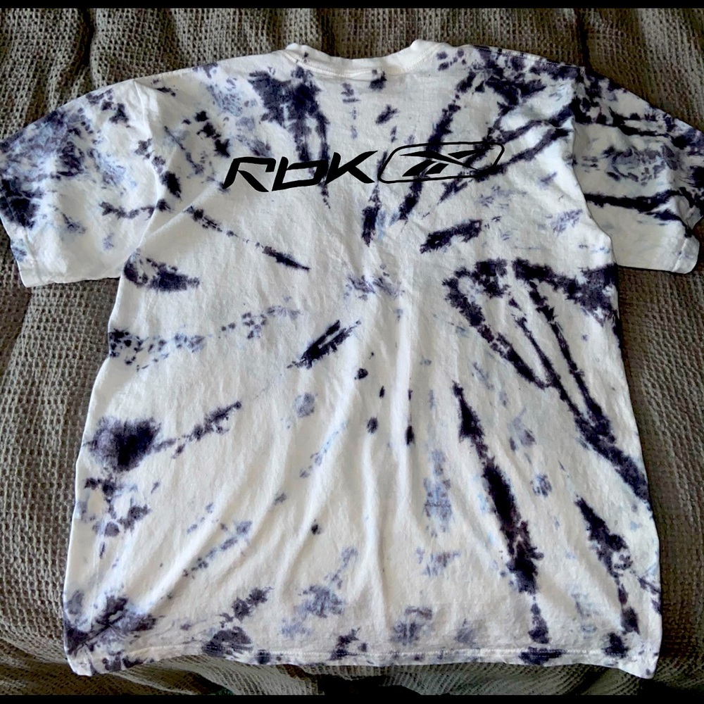 Reebok black blue tie dye